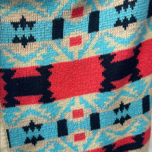 Kate Collection Colorful Geometric Aztec Patterned Women's Sweater Size small - Picture 5 of 14